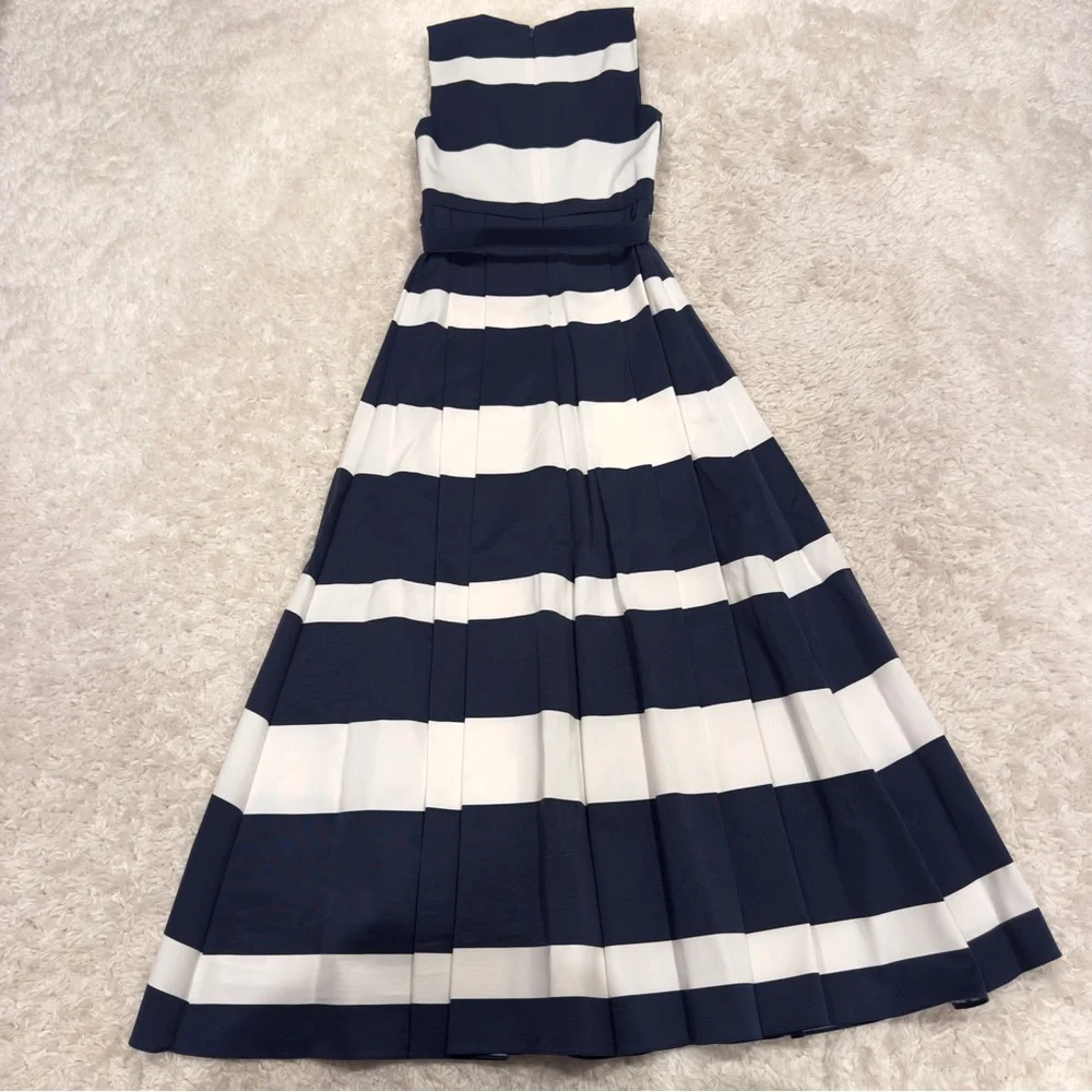 Ralph Lauren Striped Belted Faille Gown - Picture 6 of 13